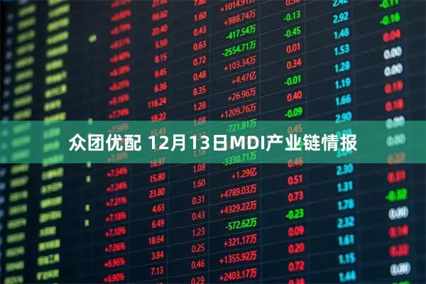 众团优配 12月13日MDI产业链情报